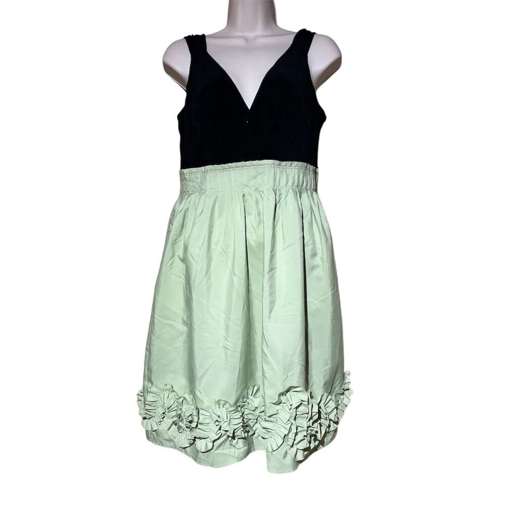 NW Collection Women's Size 10 Multicolor Rosette Cocktail Dress V-Neck